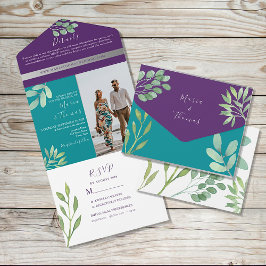 Casamento Azul-Verde e Roxo