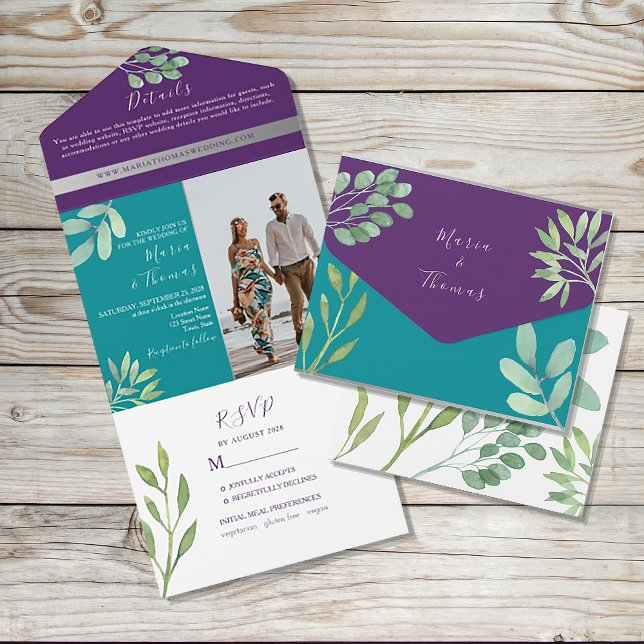 Casamento Azul-Verde e Roxo (Criador carregado)