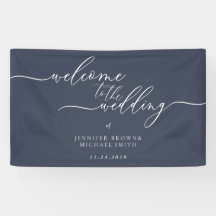 Casamento Bem-vindo Caligrafia Romântica Simples M