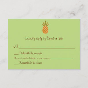 Casamento Bilíngue de Abacaxi RSVP 2