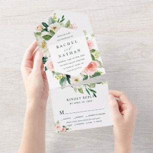 Casamento Blush White Bloom Hexagon