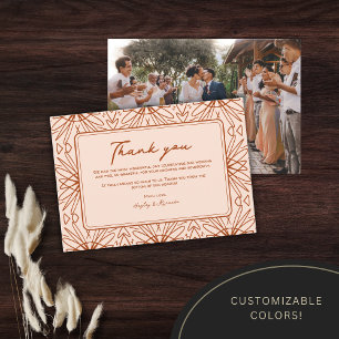 Casamento Boêmico Único Obrigado Cartões