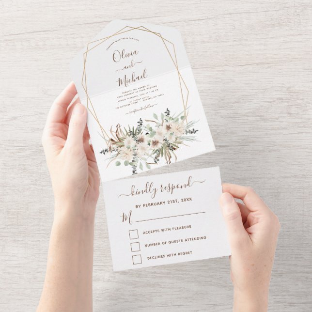 Casamento Bohemian Boho Eucalyptus Grass (Tearaway)