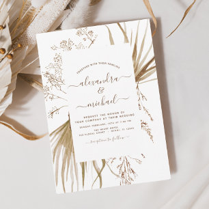 Casamento Boho Boêmia de Grass Grass de Pampas Or