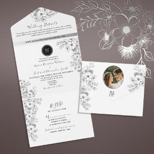 Casamento Boho Preto e Branco