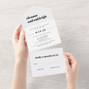 Casamento Bold Typografia Bold Black White Modern