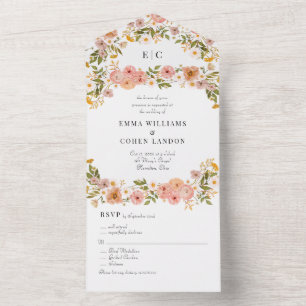 Casamento bonito de horta floral boêmio