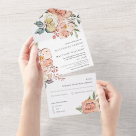 Casamento bonito de Primavera Floral Watercolor
