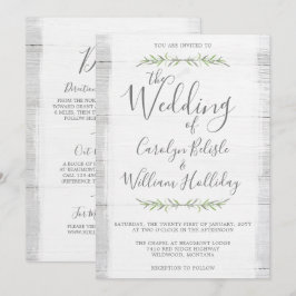 Casamento Botânico Da Madeira Rústica + Convite Po