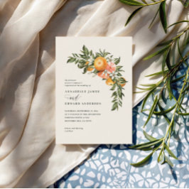 Casamento botânico de cor d'água da flor da laranj