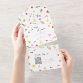 Casamento botânico de flores silvestres minimalist