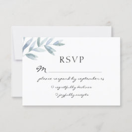 Casamento botânico de folhagem impermeável RSVP
