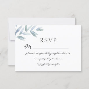 Casamento botânico de folhagem impermeável RSVP