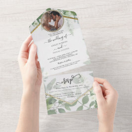 Casamento Botânico De Folhagem Verde Elegante
