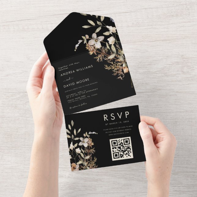 Casamento Botânico de Queda de Jardim de Flor Selv (Aba destacável)