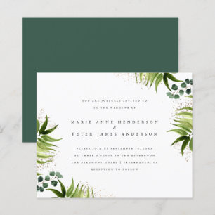 Casamento Botânico de Verde Dourado e Tropical