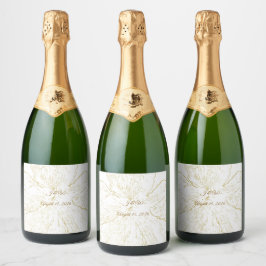 Casamento Botânico em Arte de Linha Floral Dourada