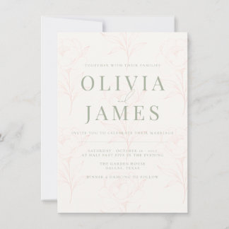 Casamento Botânico Minimalista em Verde Sage