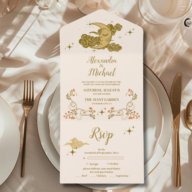 Casamento Botânico Místico em Ouro Vintage (Criador carregado)