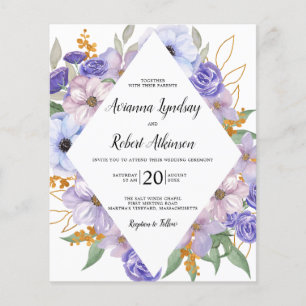 Casamento Botânico Roxo-Roxo do Orçamento