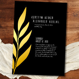 Casamento Botânico Vintage Boho com Folha de Ouro