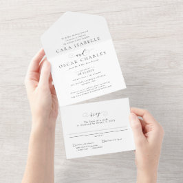 Casamento branco e preto elegante formal