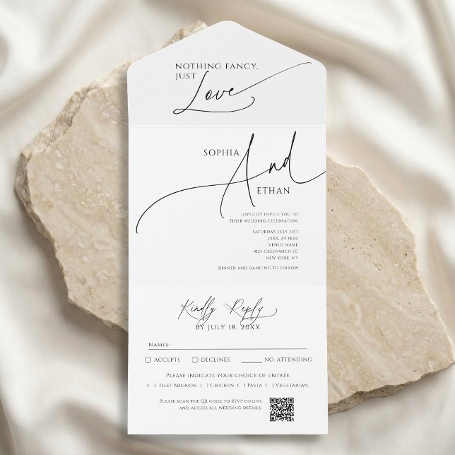 Casamento Branco Minimalista Calmo Sem Frescuras (Criador carregado)