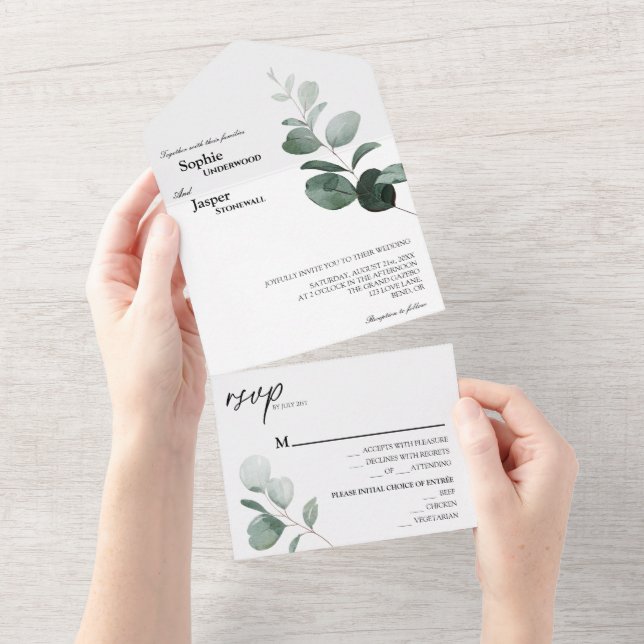 Casamento Branco Moderno Greenery (Tearaway)