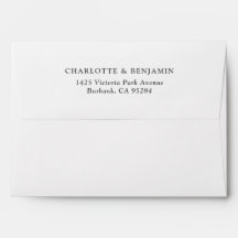 Casamento Branco Moderno Personalizado 5.25x7.25