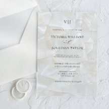 Casamento Branco Monograma Moderno