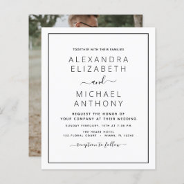 Casamento Branco Preto de Orçamento com Convite Fo