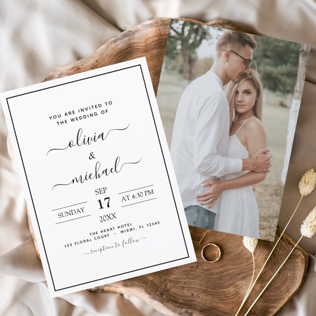Casamento Branco Preto de Orçamento com Convite Fo (Criador carregado)