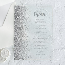 Casamento Branco Script Brilho Prata