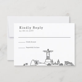 Casamento Brasileiro | RSVP de Paisagem Estilizada