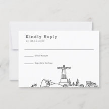 Casamento brasileiro | RSVP Skyline Estilizado