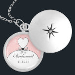 Casamento Bridesmaid Keepsaem Obrigado Colar<br><div class="desc">Colares de Manutenção de Cor Rosa ou qualquer coloração personalizada Escolher Prata Prateada ou Prata Esterlente</div>
