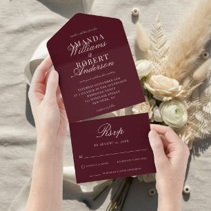 Casamento Burgundy Clássico e Elegante com Estilo