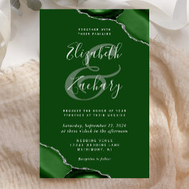 Casamento Cantos de Ágata Verde Prata Econômico