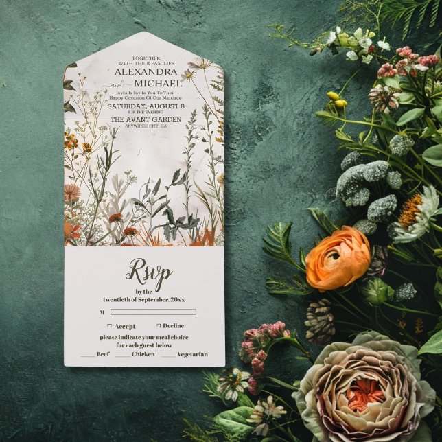 Casamento Caprichoso em um Prado de Flores Silvest (Criador carregado)