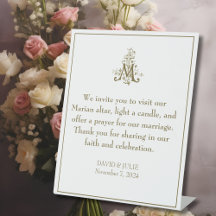 Casamento Católico Elegante Dourado Marian Prayer 