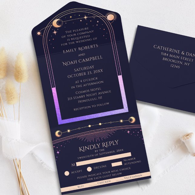 Casamento Celestial Arco-íris Prata Azul Escuro (Criador carregado)