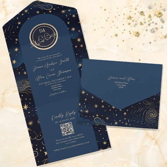 Casamento Celestial Azul Marinho (Criador carregado)