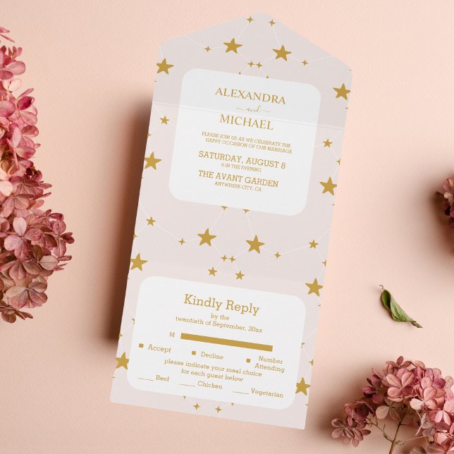 Casamento Celestial Dourado e Cor-de-Rosa Espelho  (Criador carregado)