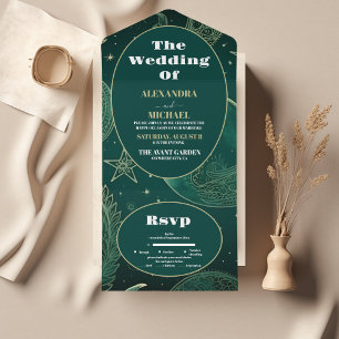 Casamento Celestial Dourado Emerald Green
