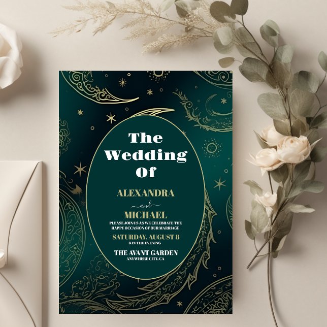Casamento Celestial Dourado Emerald Green (Criador carregado)
