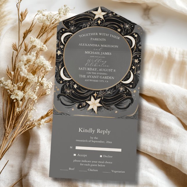 Casamento Celestial Mystical Moon Starry Night Boh (Criador carregado)