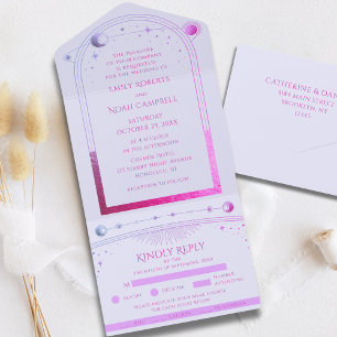 Casamento Celestial Rosa Lavanda Mística