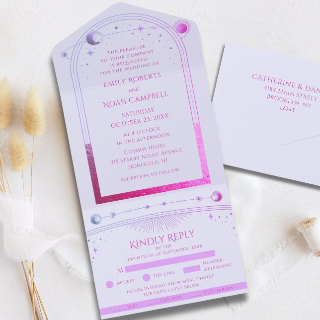 Casamento Celestial Rosa Lavanda Mística (Criador carregado)
