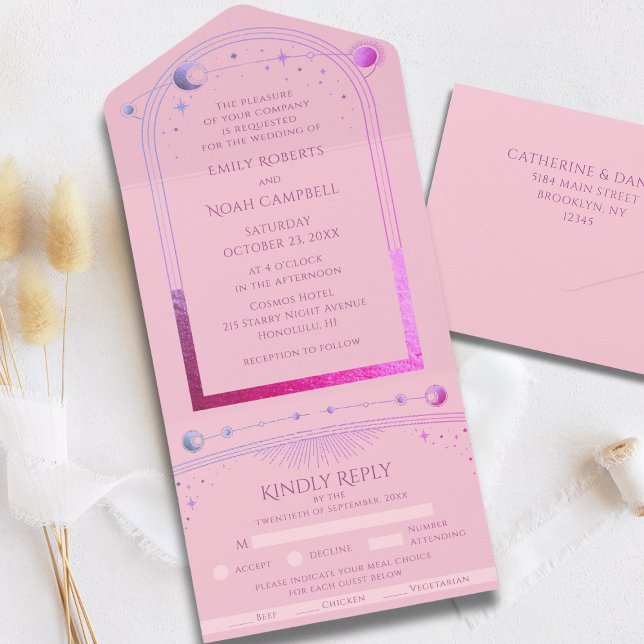 Casamento Celestial Rosa Roxo Místico (Criador carregado)