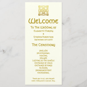 Casamento Celta Elegante Dourado Programa Cerimô